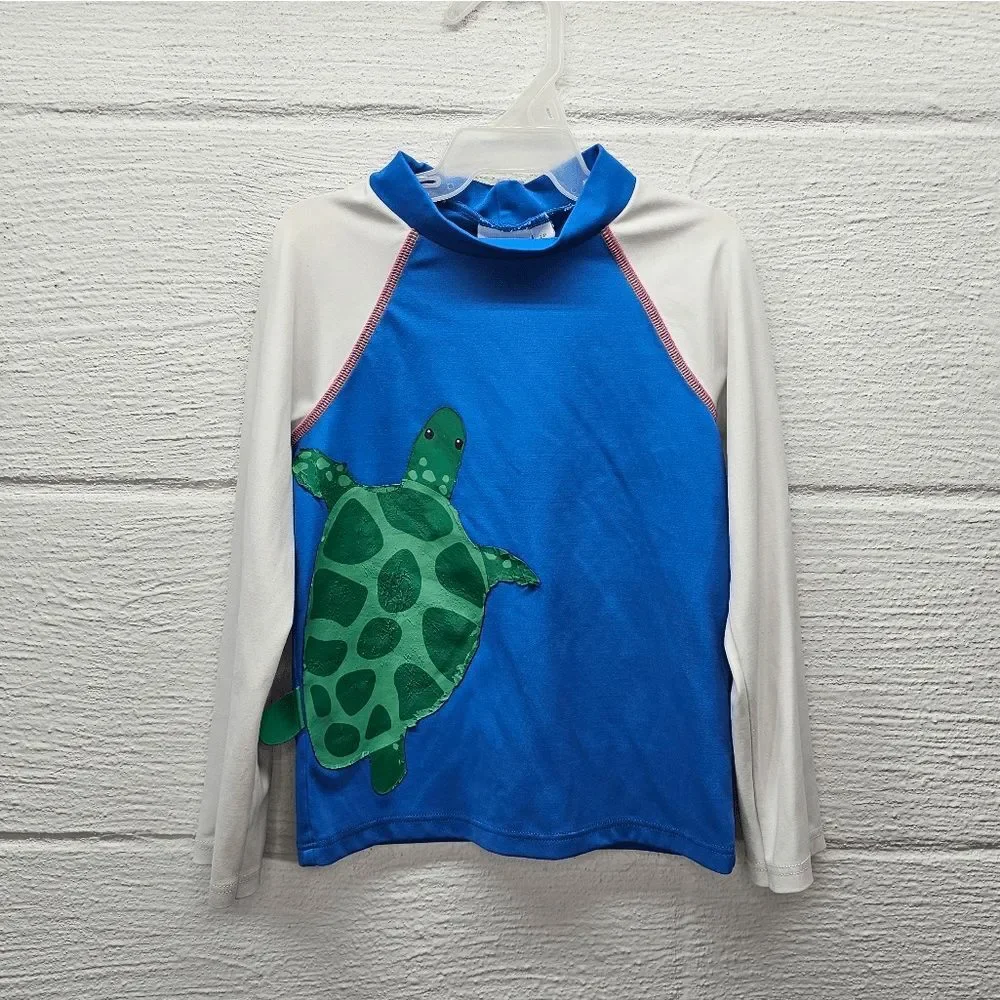 Baby‎ Boden Sea Turtle long sleeve swim Shirt rash guard 2-3Y